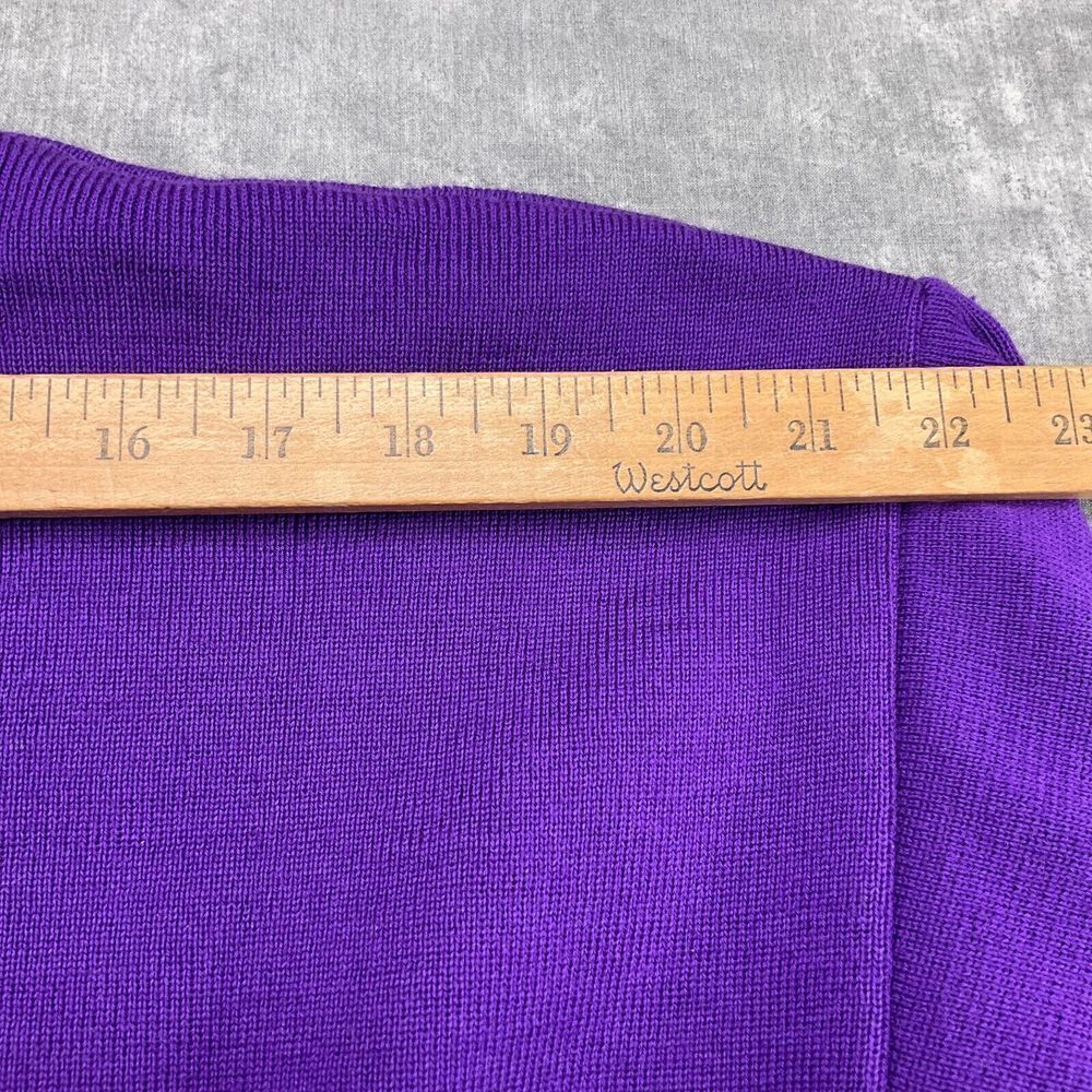 Meister Sweater Women Large Purple Gold Embroidery Dohman Wool Acrylic VTG - Picture 8 of 11